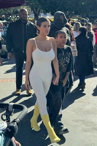 Bianca Censori and North West at Disneyland