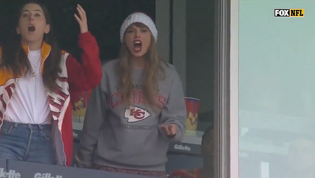 She was visibly upset when her boyfriend Travis Kelce dropped a would-be touchdown