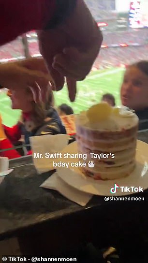 One young fan couldn't believe the kind gesture as he explained whose cake it was