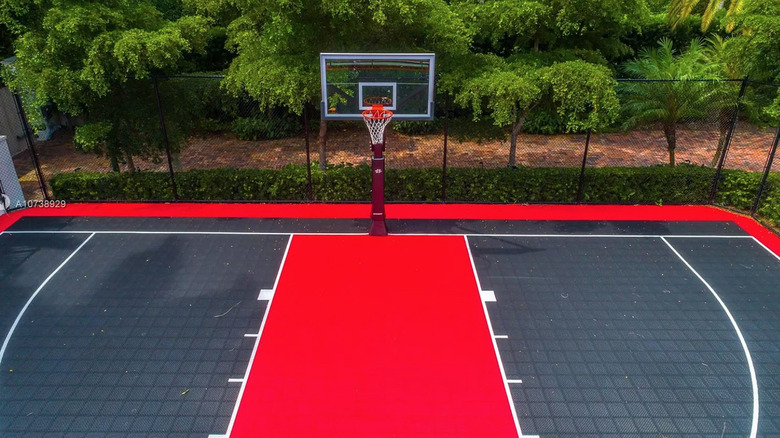 Dwyane Wade and Gabrielle Union Miami basketball court