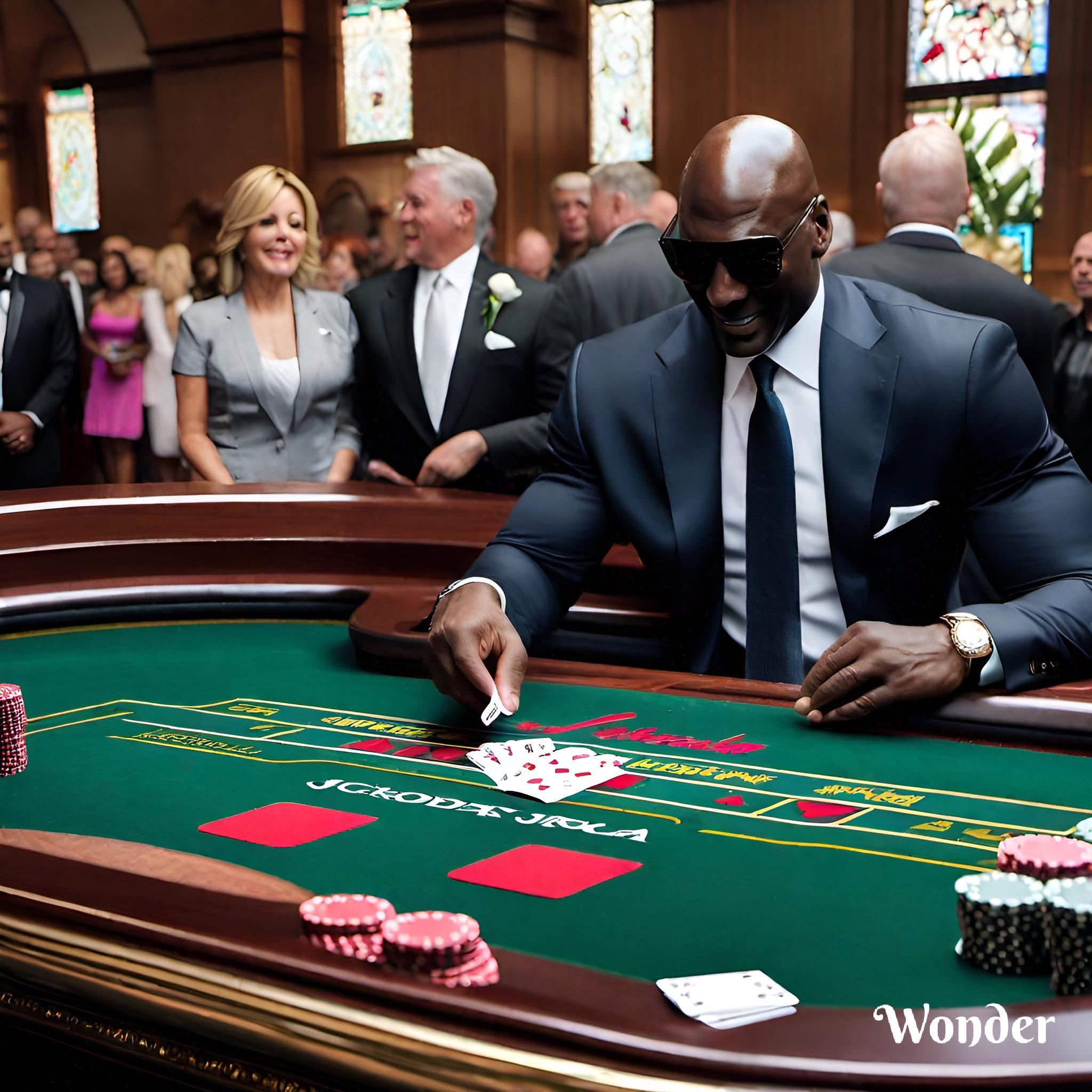 Michael Jordan playing blackjack at his dad's funeral : r/nbacirclejerk