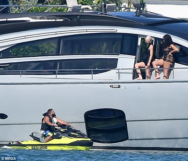 DJ Khaled, 42, hangs with Kylie Jenner, 21, on luxury yacht and takes  selfies on jet ski in Miami | Daily Mail Online