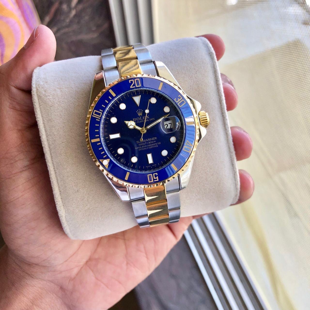 Blue Stainless Steel Rolex Watch at Rs 3200/piece in Surat | ID: 25676979555