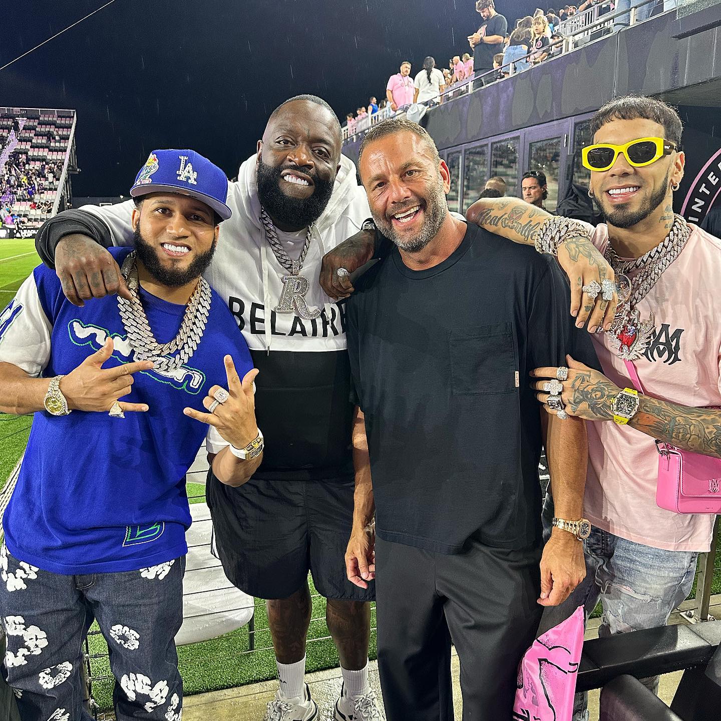 L E G E N D  A N U E L on X: "El Alfa x Rick Ross x David Grutman x Anuel  AA en el partido de Inter de Miami vs Orlando City   https://t.co/ksSgrqxu3p" / X