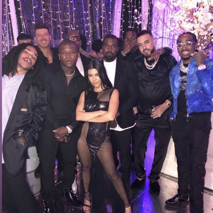 TRAVIS SCOTT FANS  على X: "Travis with Kanye, Quavo, French Montana &  more at Kourtney Kardashian's birthday party last night  https://t.co/GQhvkPrKN8" / X