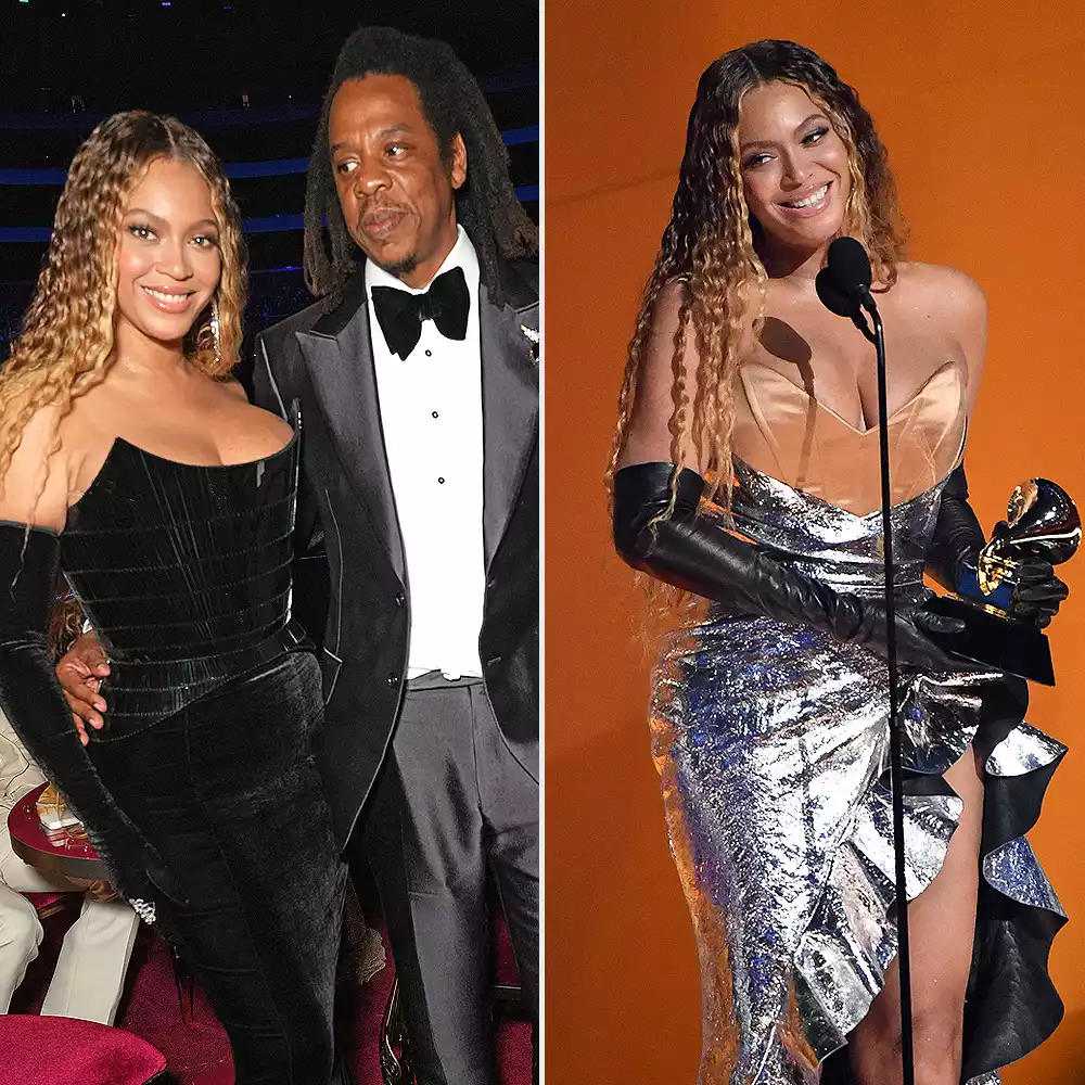 BeyoncÃ and Jay-Z attend the 65th GRAMMY Awards at Crypto.com Arena on February 05, 2023 in Los Angeles, California.