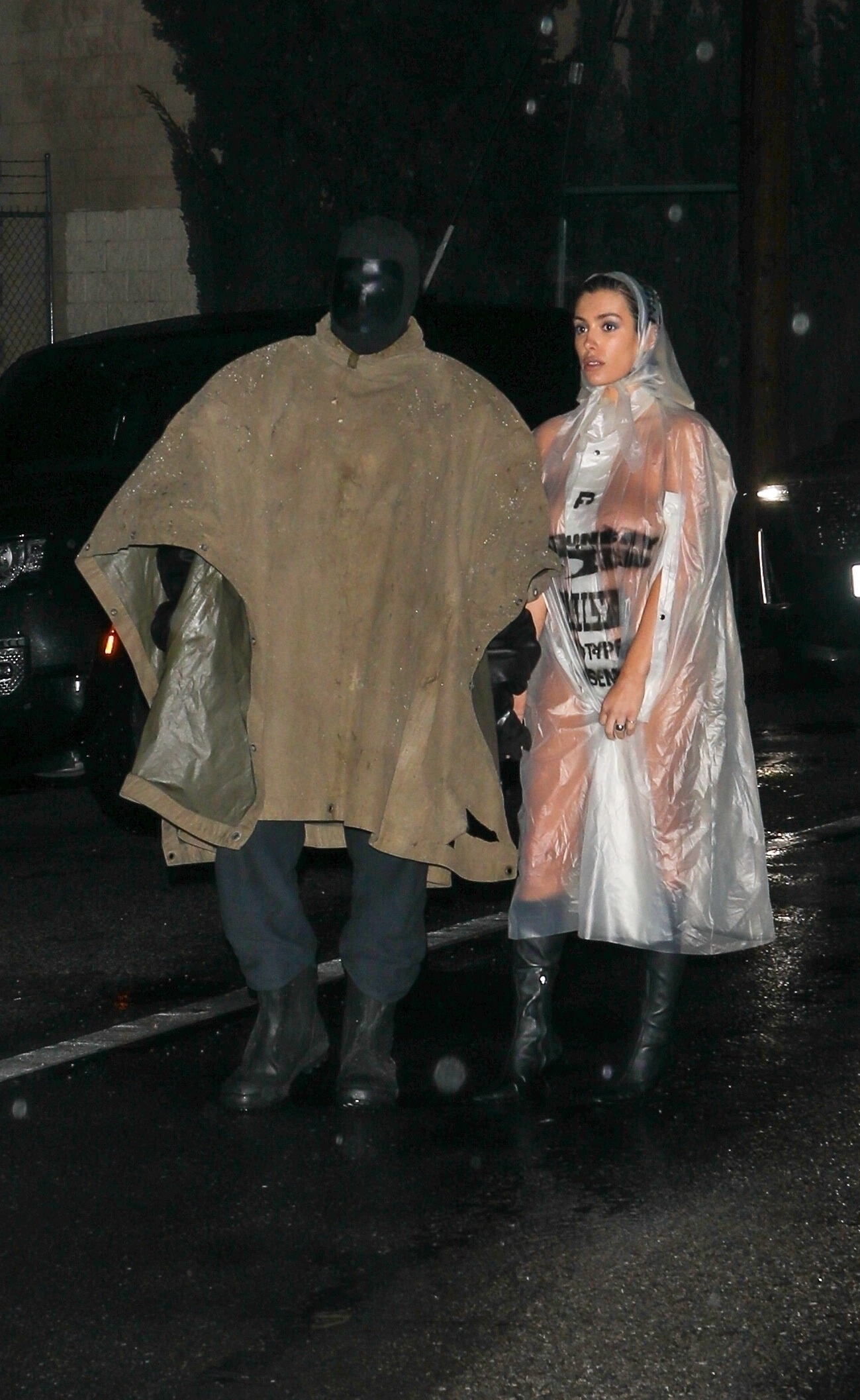 Bianca Censori wears nothing under see-through poncho visiting Kanye West's  LA studio | The US Sun