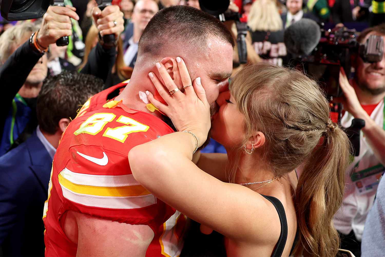 NFL posts audio of Taylor Swift, Travis Kelce after Super Bowl win