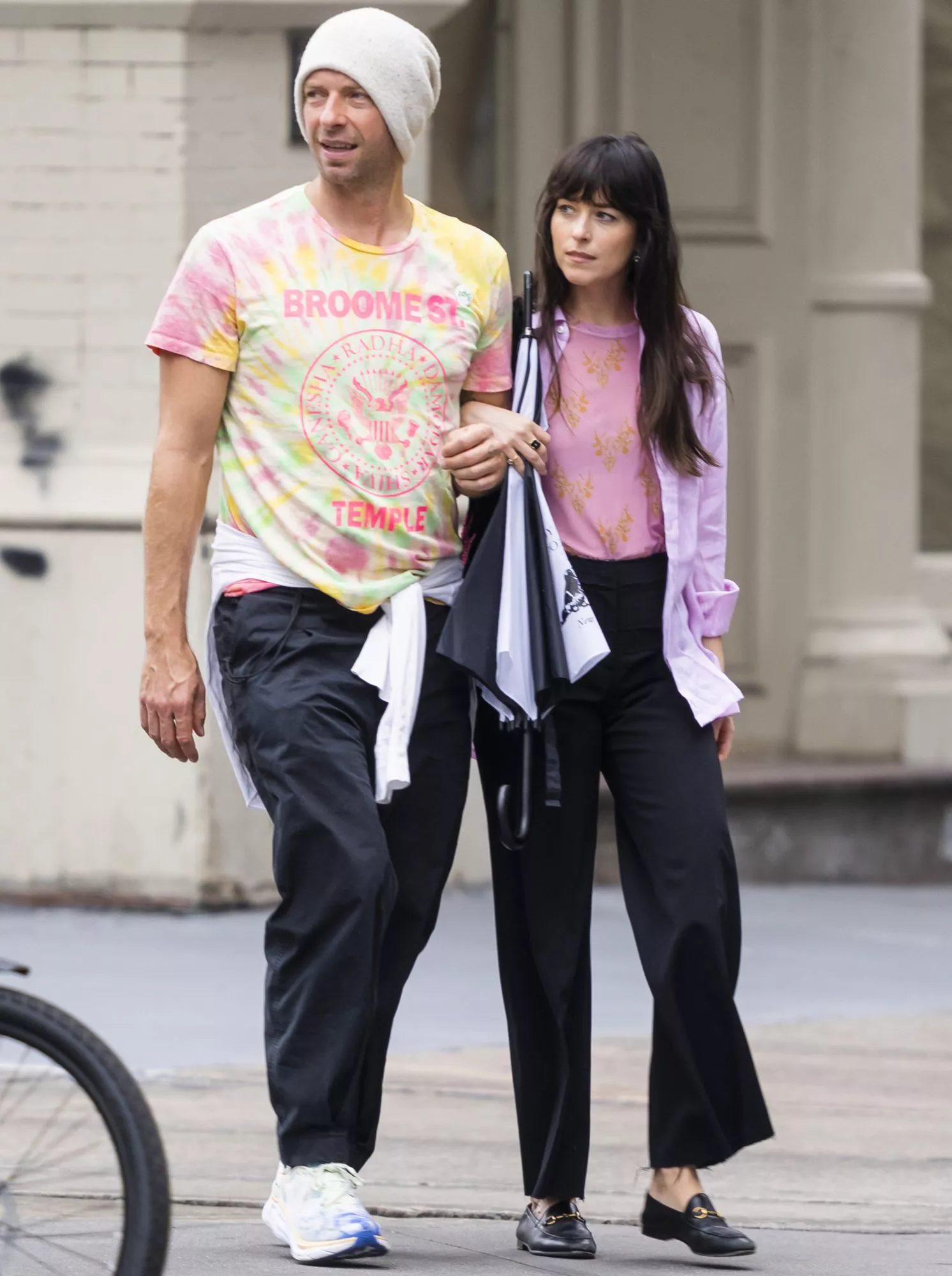 EXCLUSIVE: Chris Martin and Dakota Johnson Step Out For a Stroll in New York City