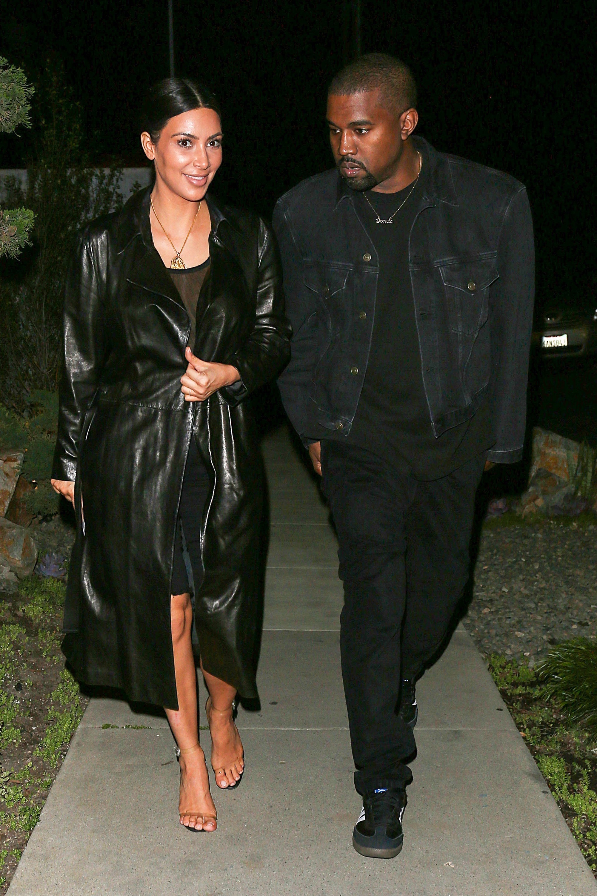 Kim Kardashian West and Kanye West in Head-to-Toe Black on Date Night in  Los Angeles | Vogue