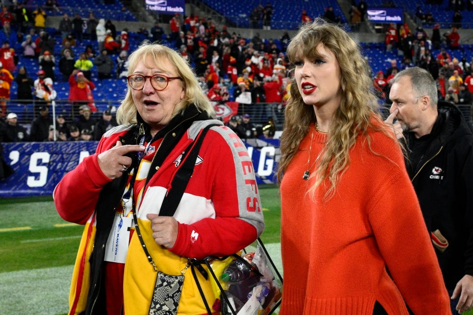 Donna Kelce puts doubt over sharing 'pricey' Super Bowl suite with Taylor  Swift and claims 'I'm in the stands' | The US Sun