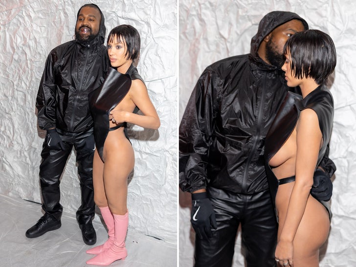 Kanye's Wife Bianca Wears Wildly Revealing Outfit at Milan Fashion Show