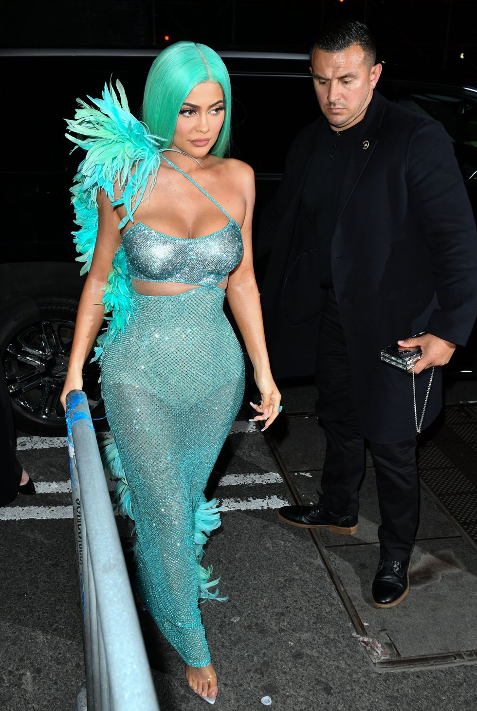 Kylie Jenner Wore a Cut-Out Gown & Kim Kardashian Wore Latex to Met Gala  After Party