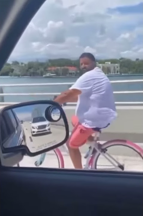 Fans spotted DJ Khaled enjoying a bike ride - YouTube