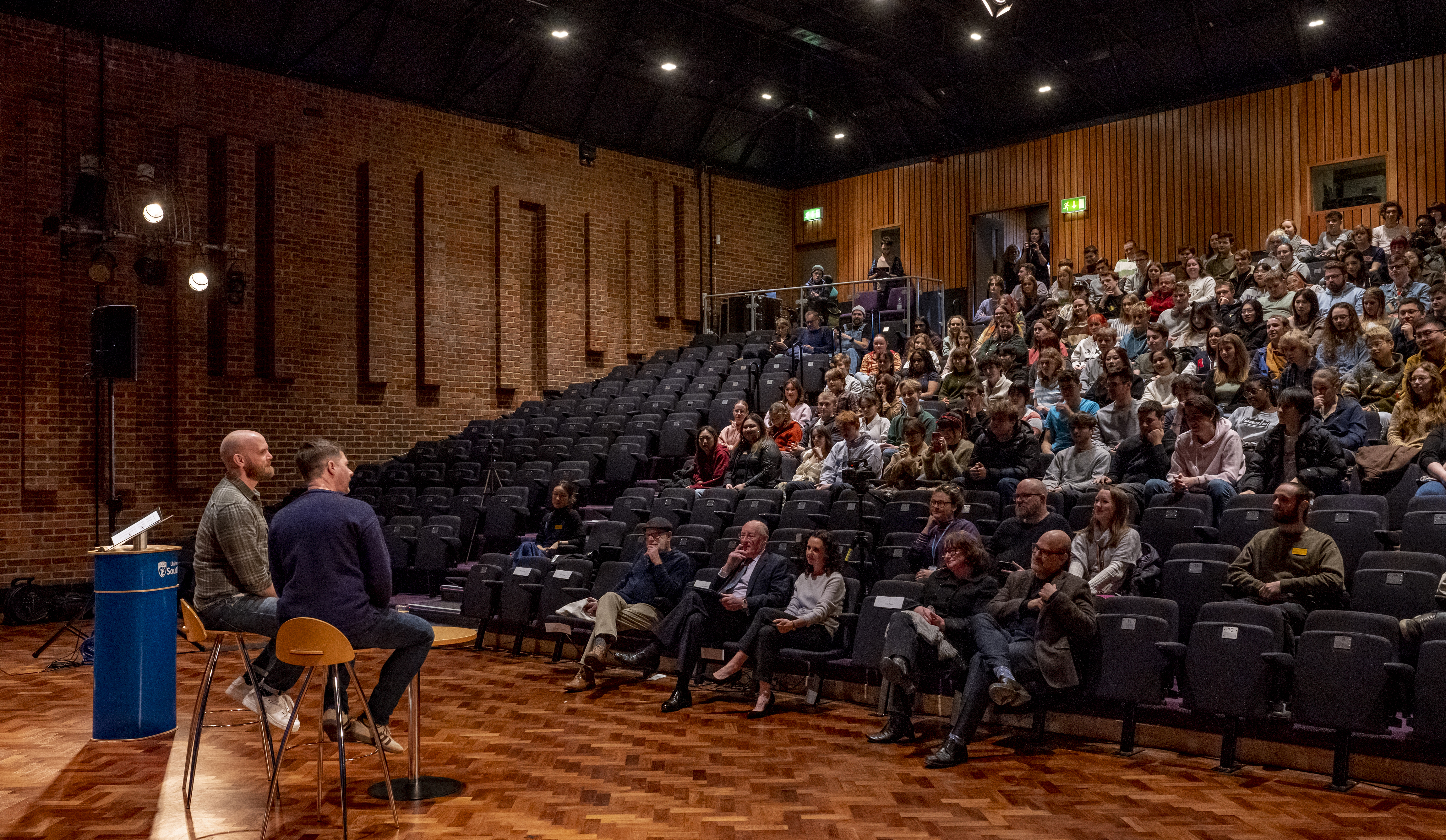 Audience watching Will's conversation with Dan Mar-Molinero on stage