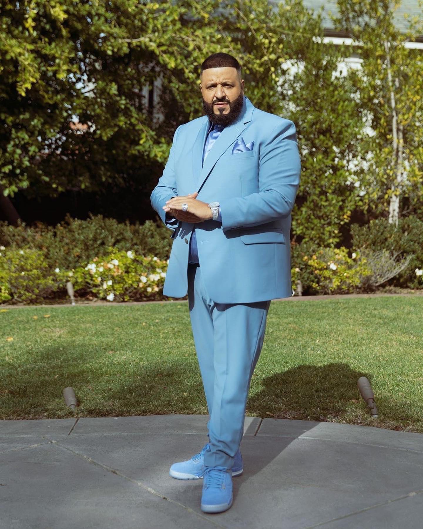 AdaObi on X: "2. DJ Khaled I think I will call this Ocean Blue Suit. He  dared to go all blue down to his shoes. It's refreshing  to see.  #RocNationBrunch https://t.co/MvF384qI78" /