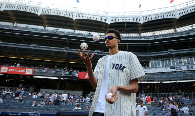 Victor Wembanyama throws out ceremonial first pitch at Yankee Stadium ahead of NBA draft | Arab News