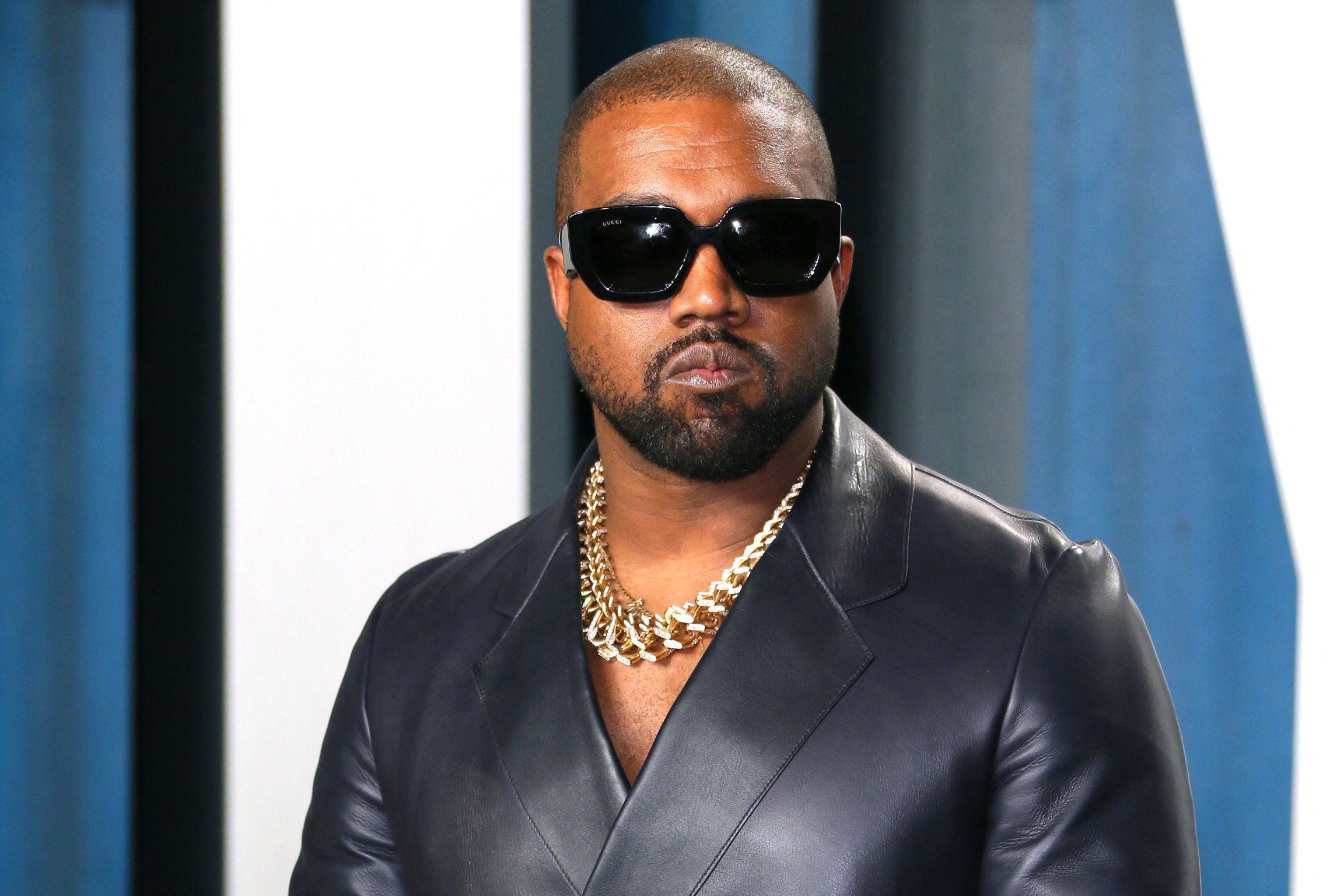 Kanye West at the 2020 Vanity Fair Oscar Party