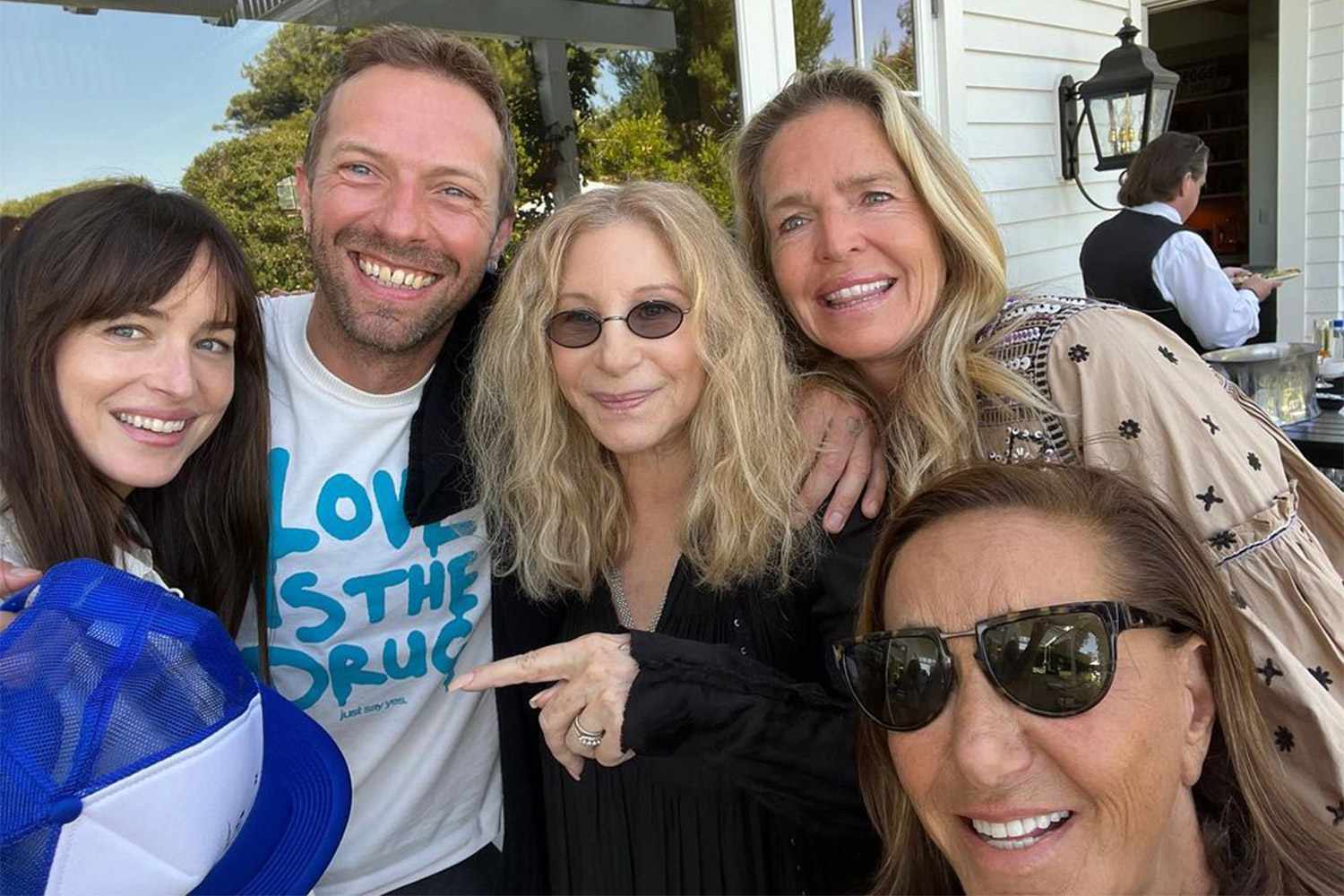 Dakota Johnson and Chris Martin Ring in Barbra Streisand's Birthday