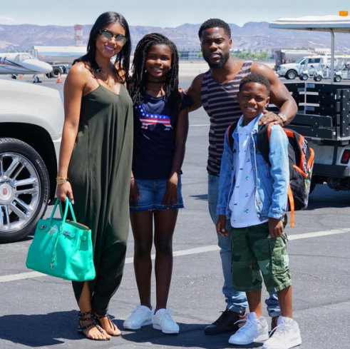 Beautiful photo of Kevin Hart and his family..