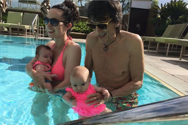 Ronnie Wood, 69, plays doting dad to his baby twins in adorable holiday  picture | The Sun