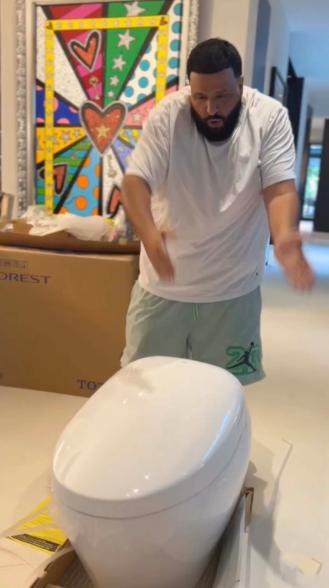 Drake gifts DJ Khaled luxury toilets for his 47th birthday