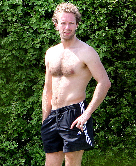 Chris Martin Goes Shirtless, Reveals Buff Bod, Cupping Marks: Pictures | Us  Weekly