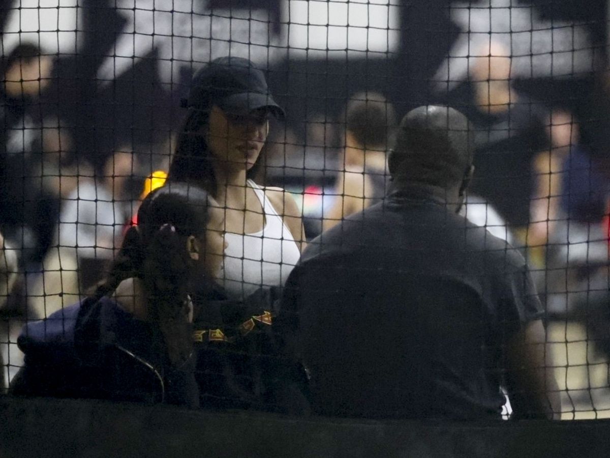 Kim Kardashian and Kanye West in tense stand-off as they reunite at son's  basketball game - The Mirror US