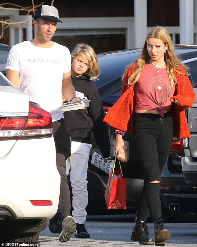 Chris Martin takes his children to grab a bite as their mother Gwyneth  Paltrow is sued for $3.1 mil | Daily Mail Online