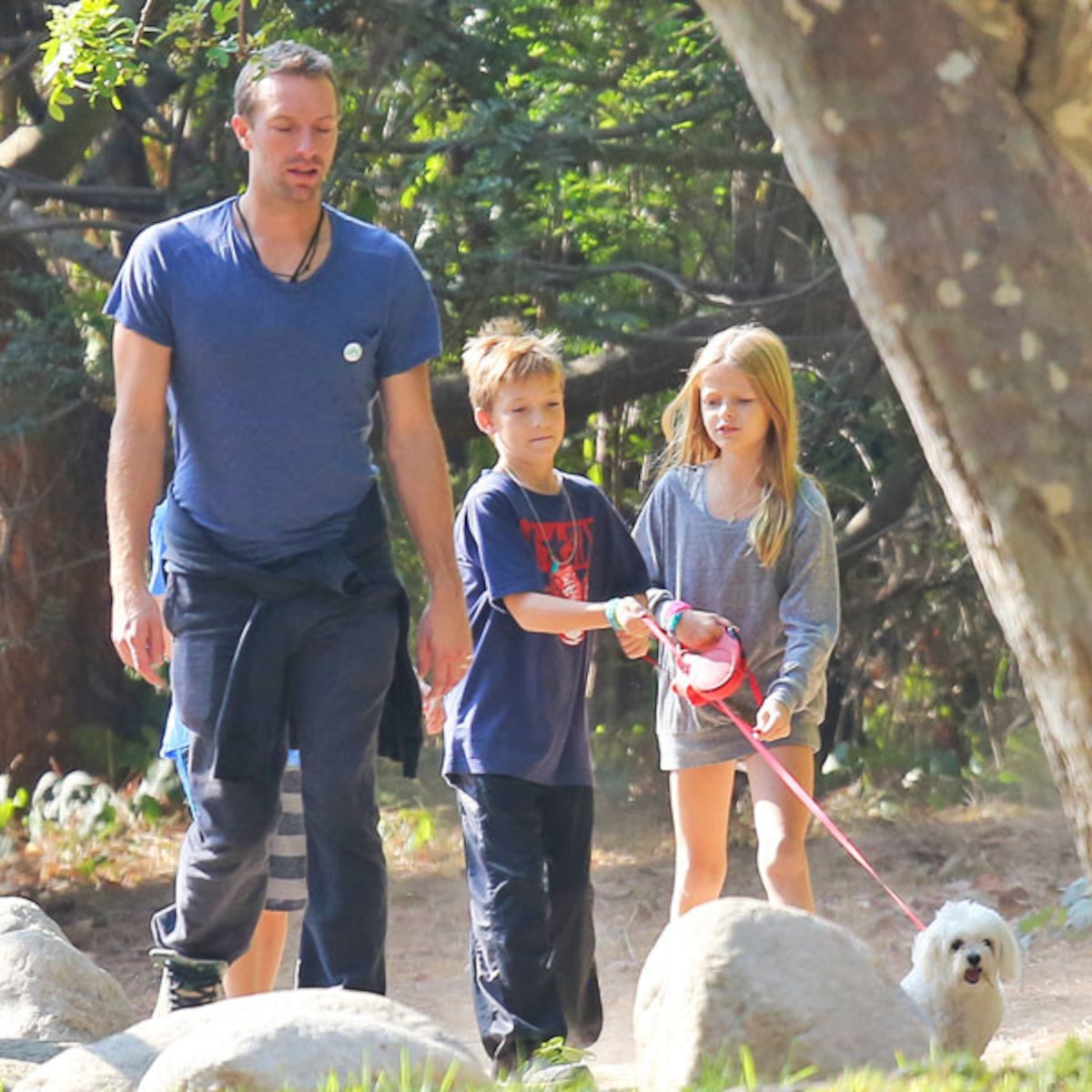 Chris Martin Steps Out With His Mini-Mes!