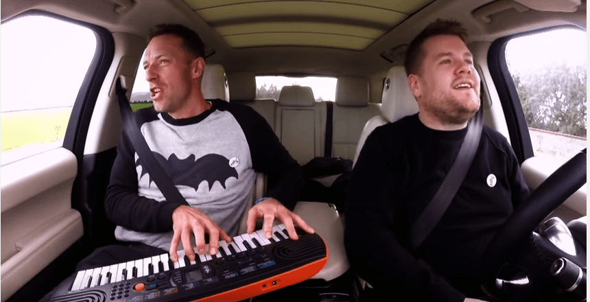 Carpool Karaoke: Chris Martin video with James Corden