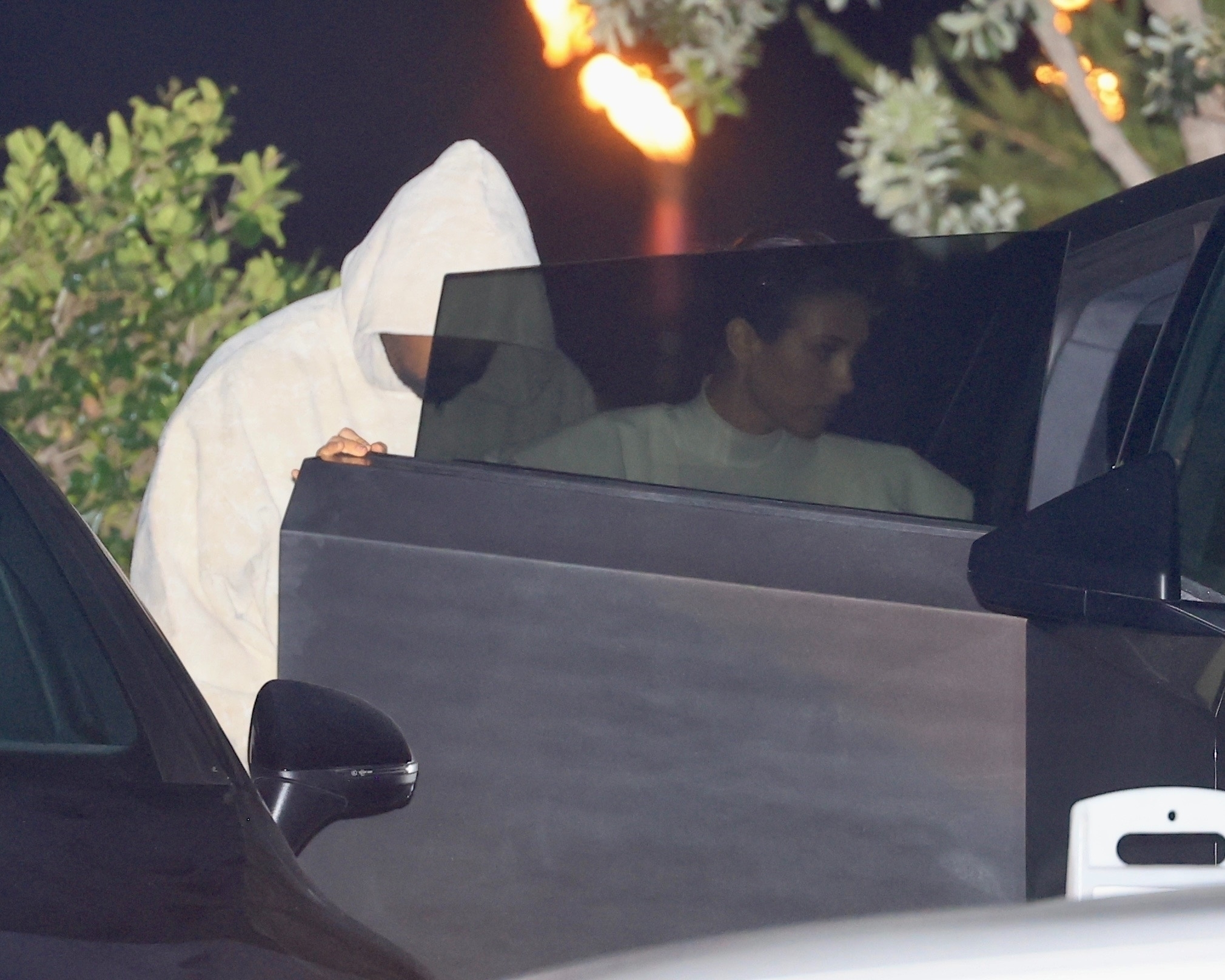 Photos captured Kanye West and his wife, Bianca Censori, sporting matching white outfits