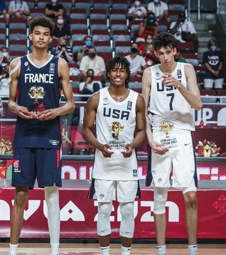 Bradeaux on X: "Victor Wembanyama standing next to Jaden Ivey and 7 footer Chet  Holmgren… https://t.co/zvWmFL2Uk4" / X