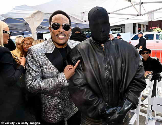 Kanye West made a bizarre appearance at singer Charlie Wilson's Hollywood Walk of Fame ceremony on Monday