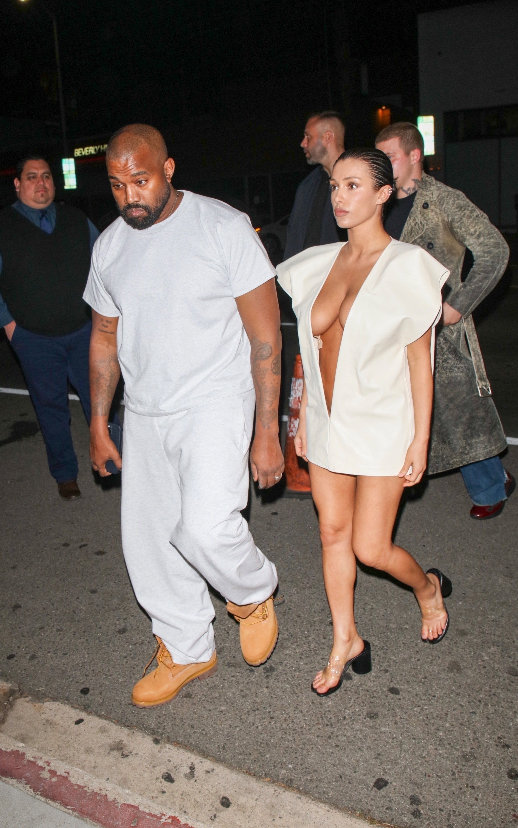 Bianca Censori channels Kanye West's ex Kim Kardashian in white dress