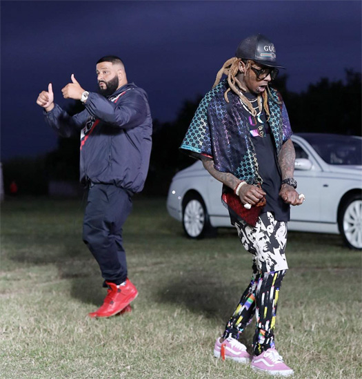 DJ Khaled & Lil Wayne Shoot New Music Video For A Single Off “Father Of  Asahd”