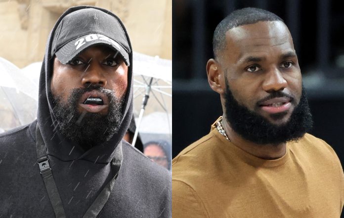 Kanye West (Stephane Cardinale/Corbis via Getty Images) + LeBron James (Ethan Miller via Getty Images)