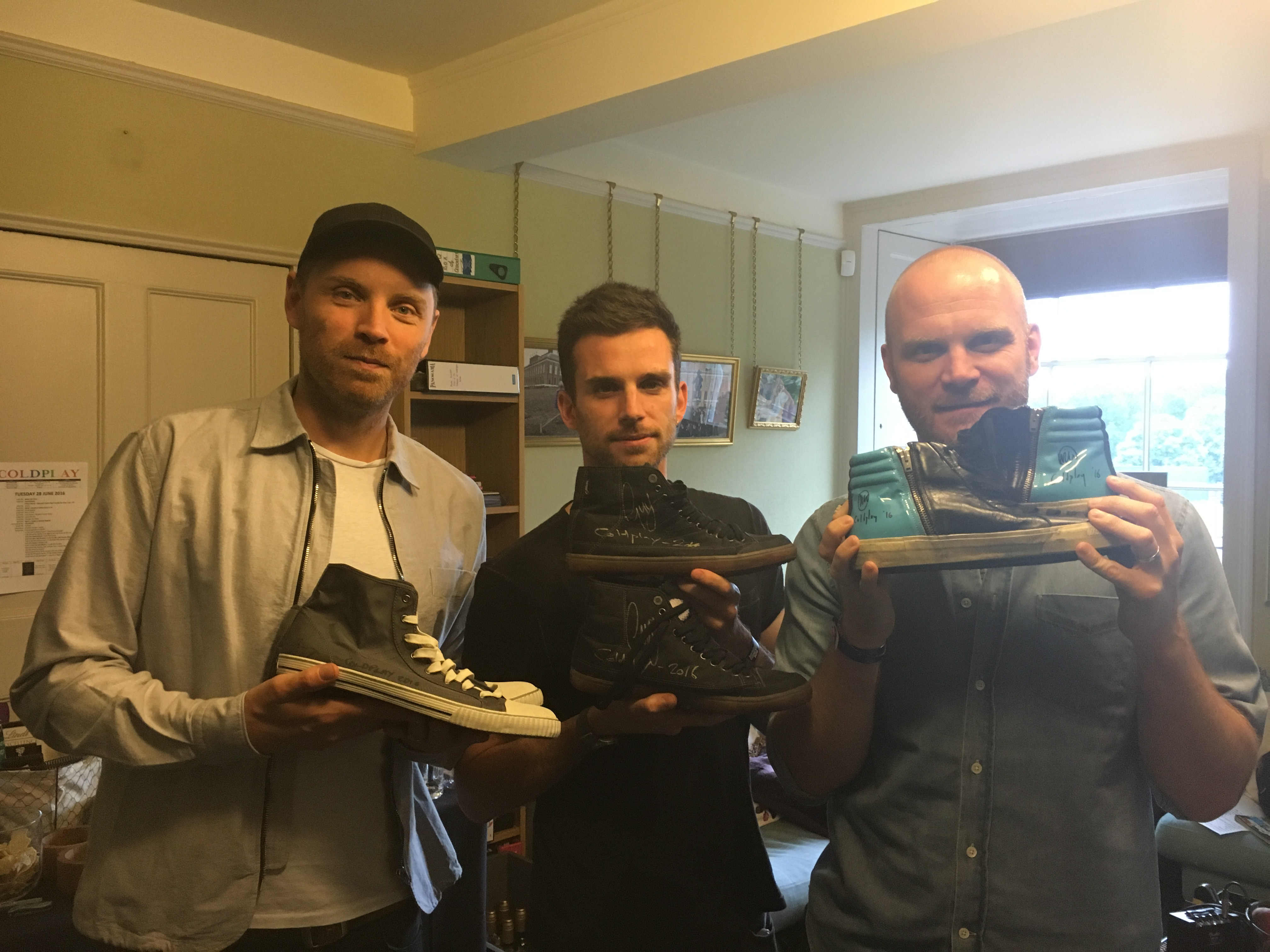 Coldplay's Jonny Buckland Autographed Converse Trainers, 42% OFF