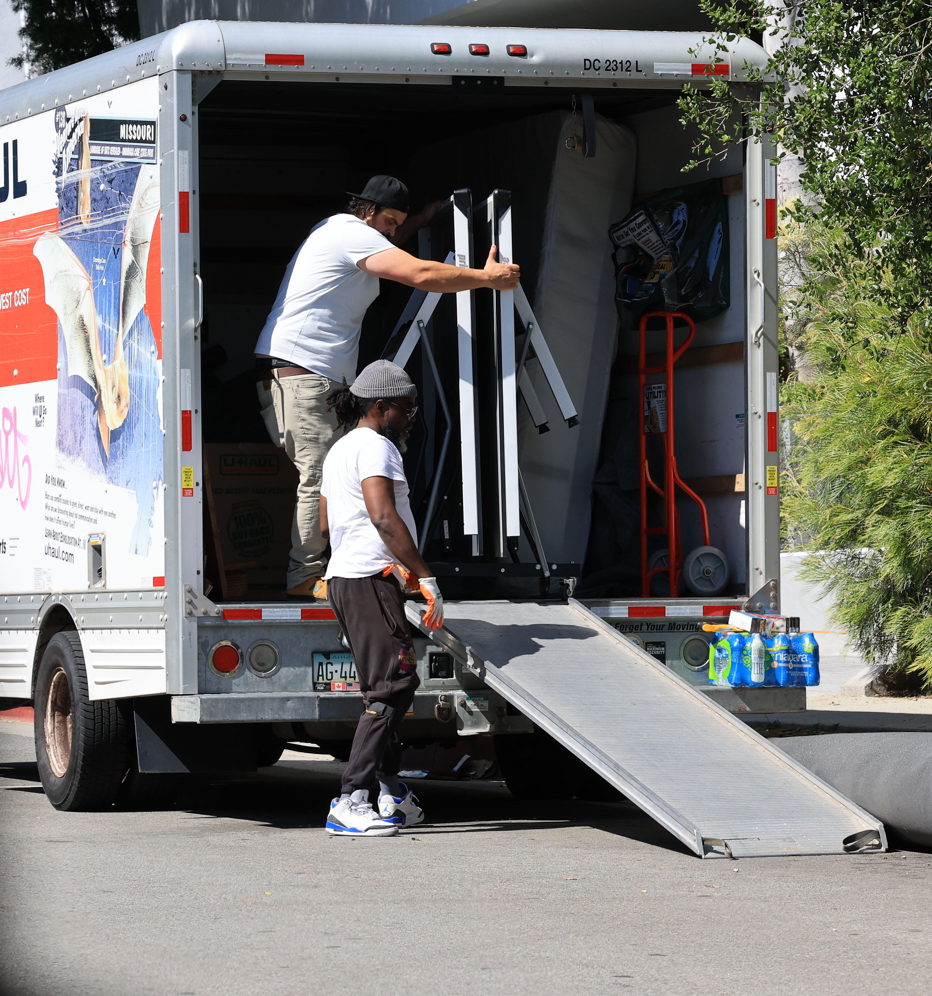 Movers were spotted outside the Hidden Hills pad