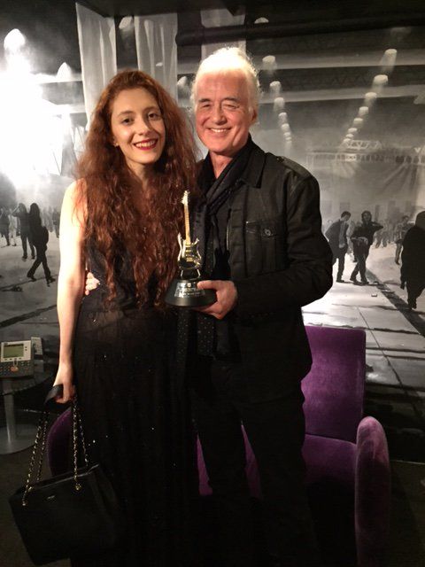 Jimmy Page and his girlfriend Scarlett Sabet at the EMP Museum in Seattle on November 19, 2015. | Jimmy page, Led zeppelin, Led zeppelin news