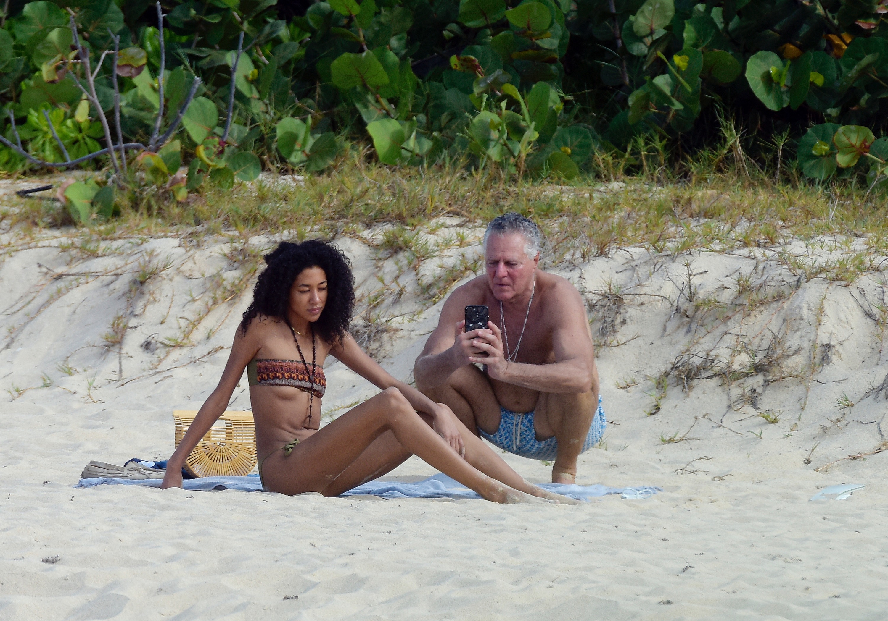 Aoki Lee Simmons, 21, kisses Vittorio Assaf, 65, in St. Barts