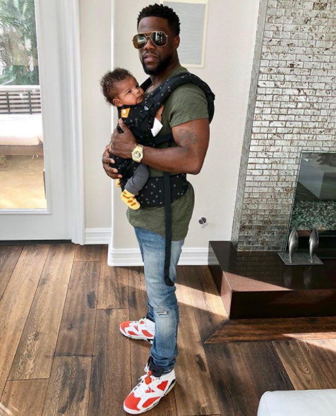 Kevin Hart shares photo with baby Kenzo as he turns 2 months