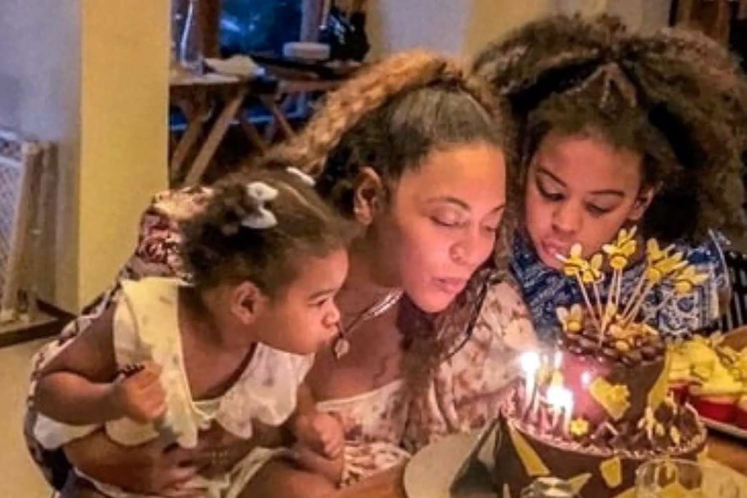 Tina Knowles Shares Rare Photo of Beyoncé, Her Three Kids in Birthday  Tribute