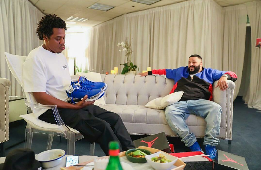 JAY-Z Daily on X: "DJ Khaled gifts JAY-Z two different versions (suede and  leather) of his very limited Air Jordan 3 sneakers https://t.co/4vJDgWkWpG"  / X