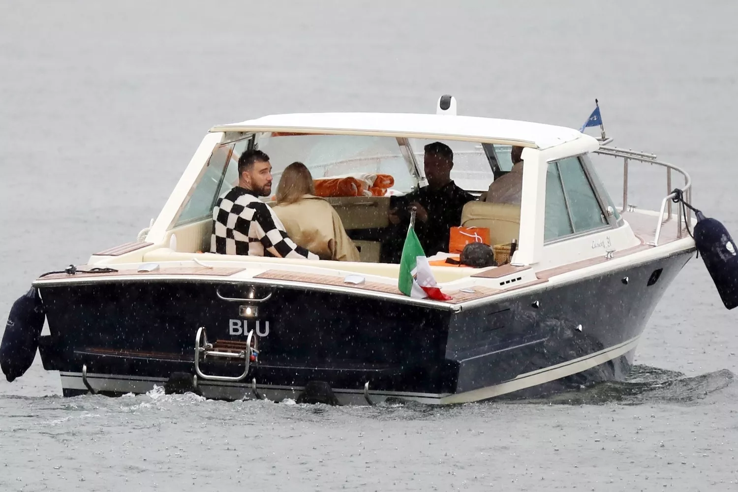 Taylor Swift and her boyfriend, the Kansas City Superbowl champ Travis Kelce are pictured enjoying a romantic break out in Lake Como.