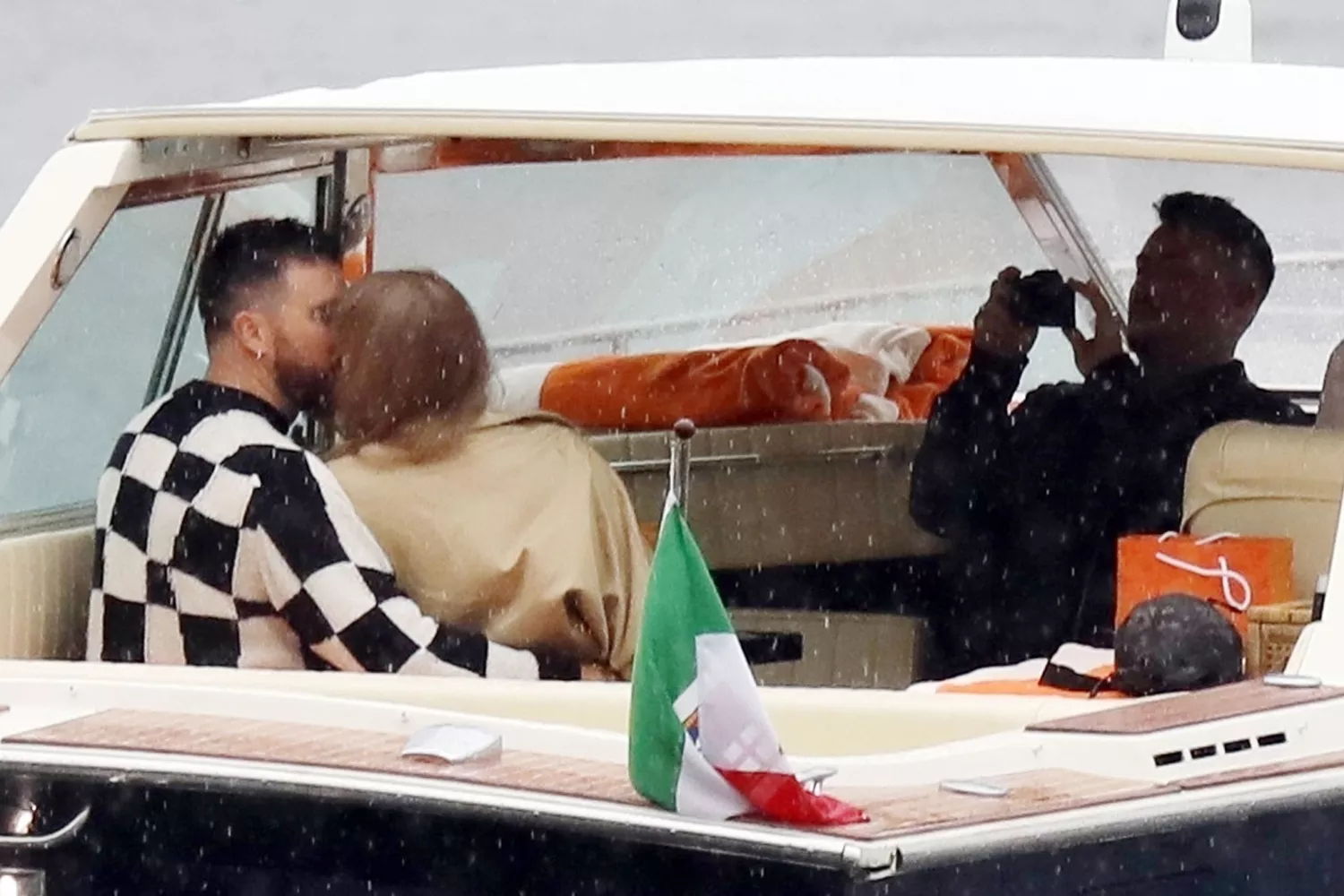 Taylor Swift and her boyfriend, the Kansas City Superbowl champ Travis Kelce are pictured enjoying a romantic break out in Lake Como.