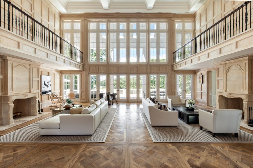 pond house living room hamptons