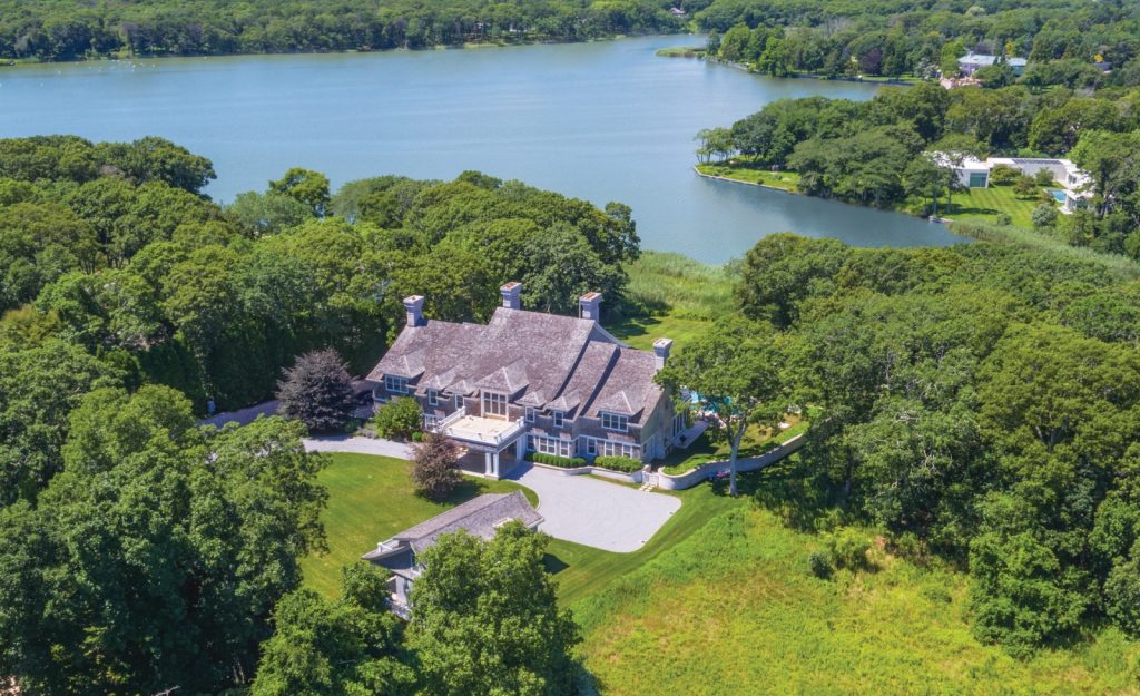 Pond house hamptons birds eye view