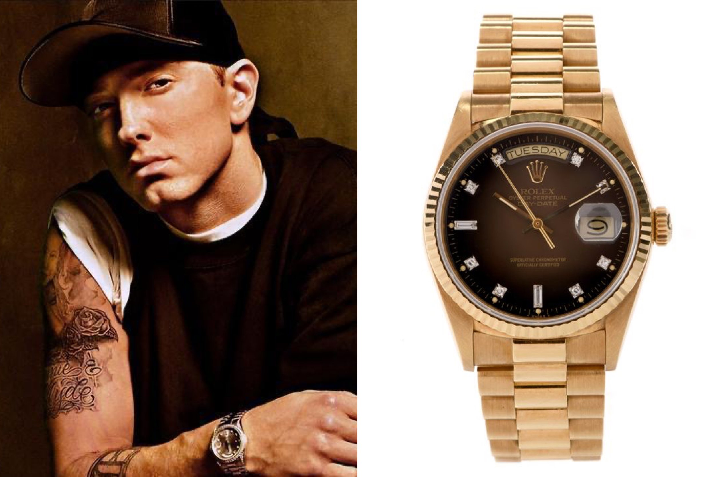 Eminem’s Rolex Day-Date Ref. 18038 with Diamond Hour Markers