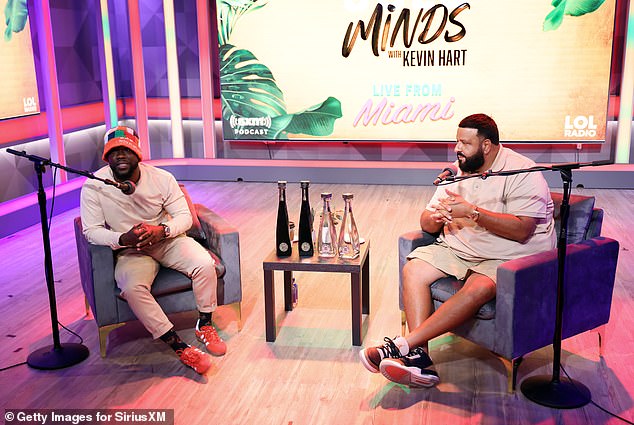 Kevin Hart matches neutral-colored looks with DJ Khaled as he welcomes on  SiriusXM podcast in Miami | Daily Mail Online